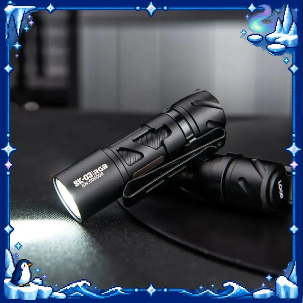 LOOP GEAR SK03 RGB Multi 1000LM EDC Flashlight AA/USB-C Compact Ultra Bright Long Range Outdoor Charging Durable Flashlight