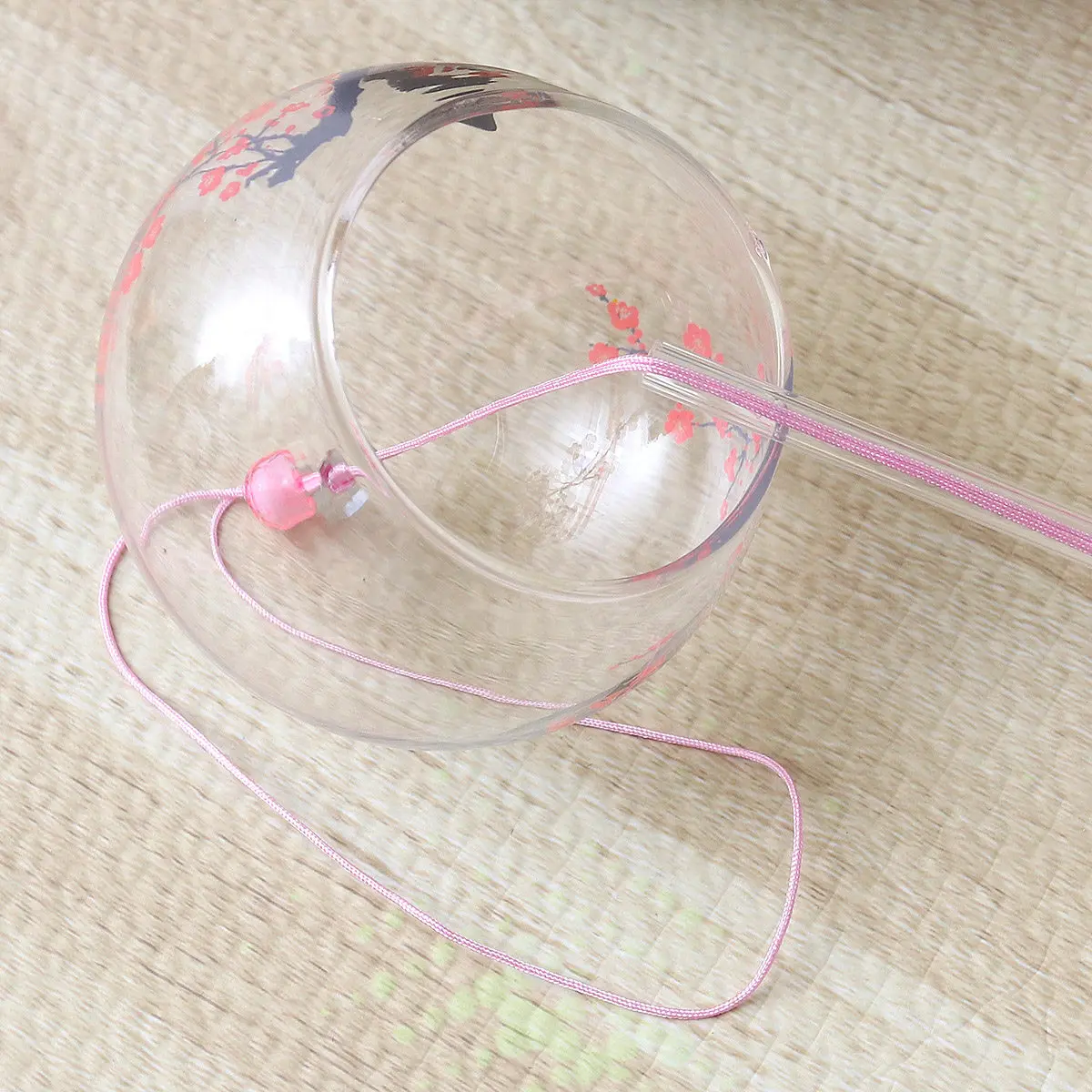 Carillons à vent suspendus en verre de style japonais, design silencieux et écologique de qualité supérieure, cloche à vent pour chambre à coucher, chambre d'enfant, allée, entrée