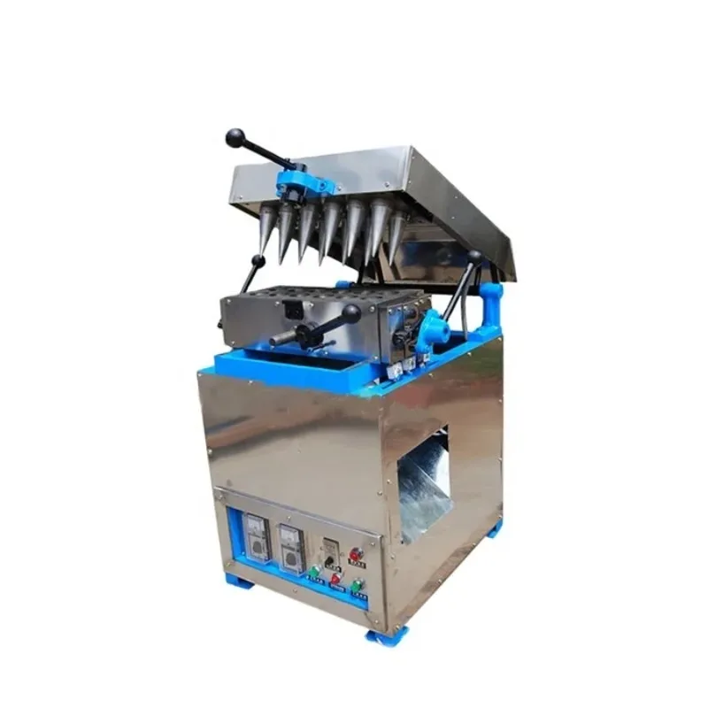 

40 Heads Ice Cream Pizza Cone Making Machine Pressing Type Small Egg Wafer Horn Torch Cup Mounting Baking Equipment