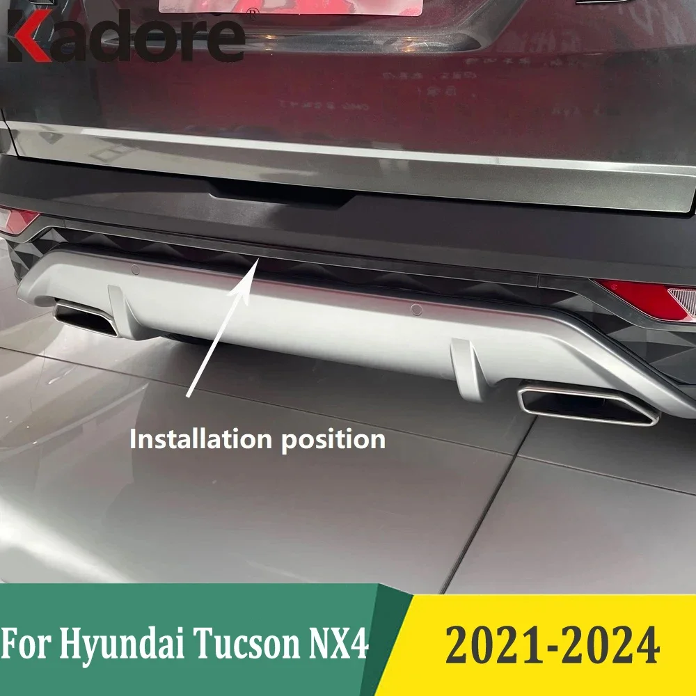 

For Hyundai Tucson NX4 2021 2022 2023 2024 Chromed Tailgate Bottom Cover Molding Rear Trunk Lid Bumper Trim Protector Strip