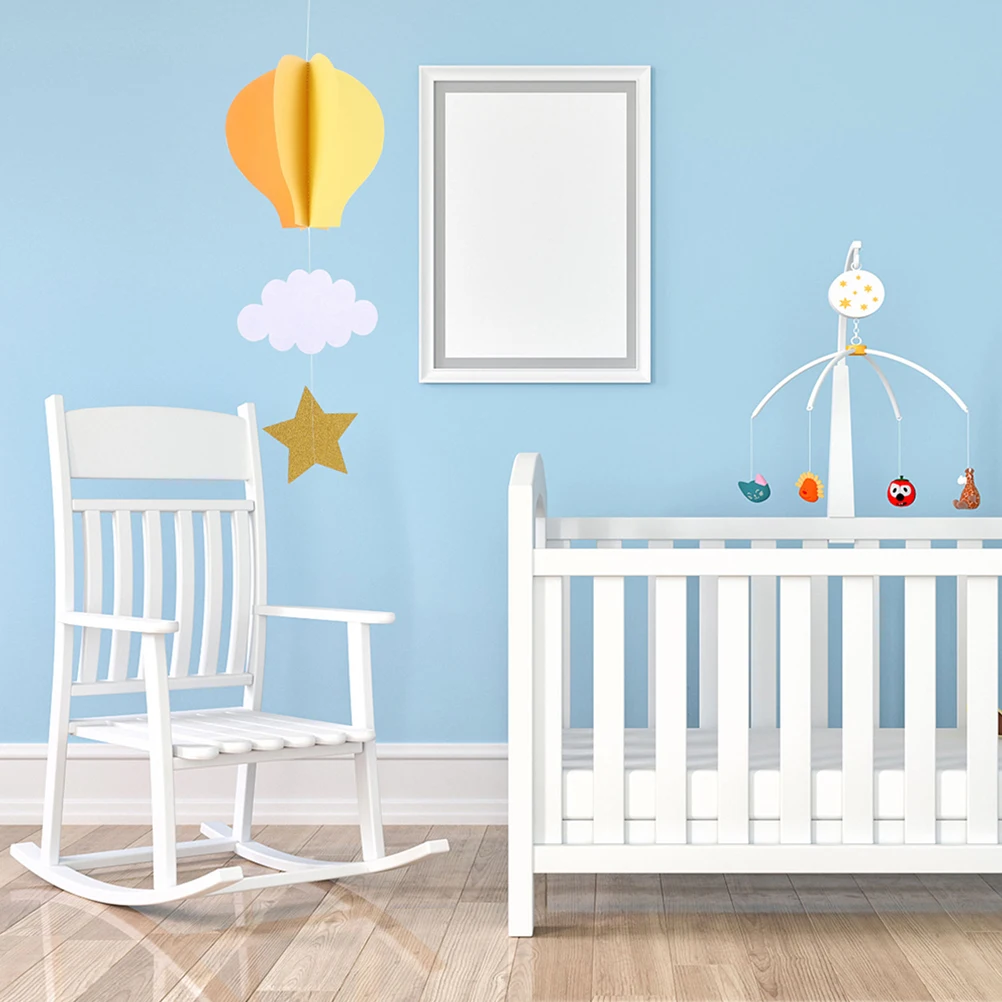 

3pcs Hot Air Balloon Hanging Decor Clouds Paper 3D Kindergarten Baby Room Kids Ceiling nament Sweet Warm Atmosphere