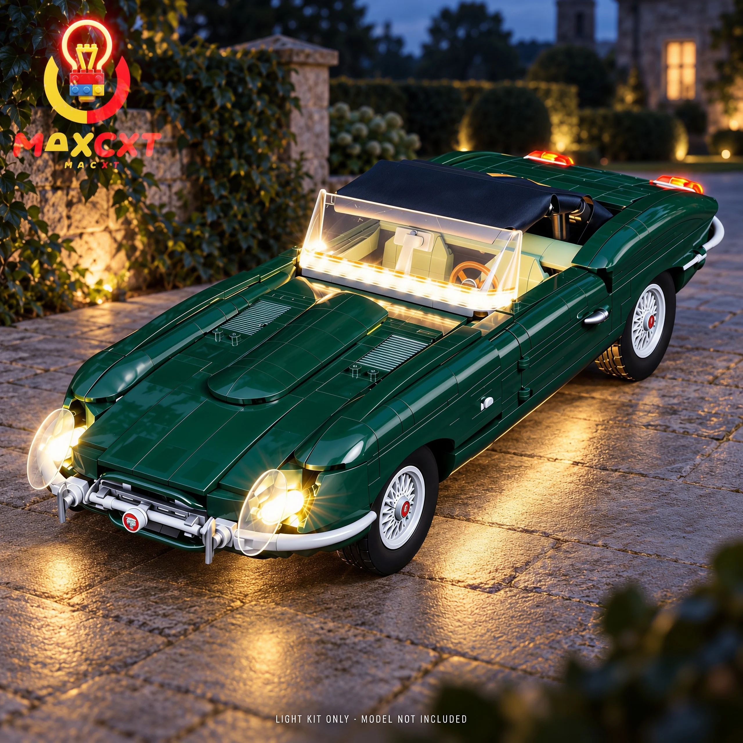 MAXCXT LED-Lichtset für LEGO 11381 Jaguar E-Type, DIY-Dekorationslampe, LEGO-Bausteine nicht enthalten. ﻿
