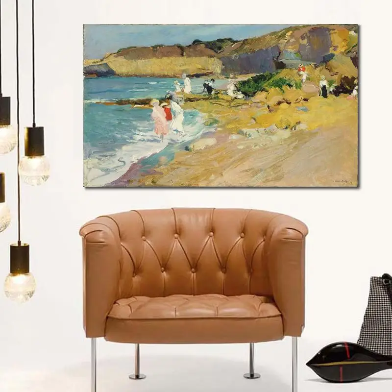 

Пляжные картины Хоакина соролла и бастита камни и маяков, Биарриц, ручная роспись, холст, искусство высокого качества