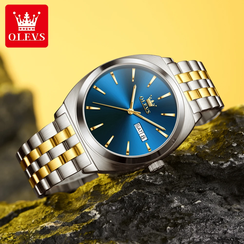 OLEVS 6730 Automatic Movement Mechanical Watch Men Solid Stainless steel Strap Waterproof Luminous Business Men's Watch