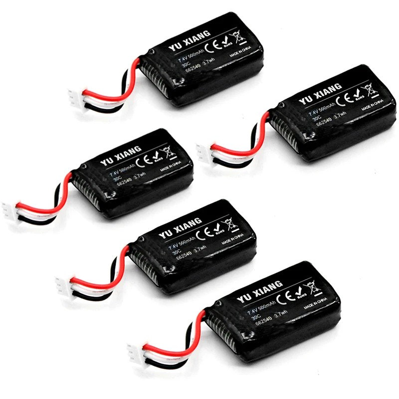 YUXIANG F120เฮลิคอปเตอร์ควบคุมรีโมตอะไหล่7.4V 500MAh Lipo แบตเตอรี่