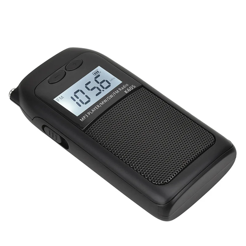 B68c rádio portátil de bolso fm am sw mw mp3 player receptor digital estéreo tela lcd antena de alto-falante de alta sensibilida