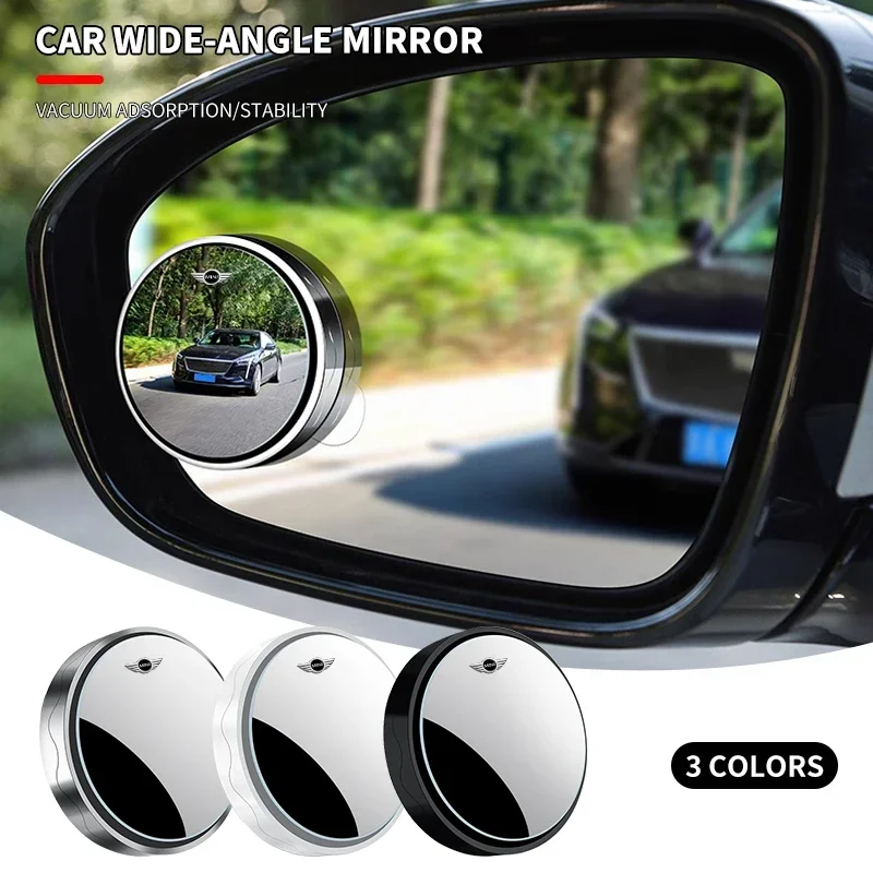 

360 Degree Rotating Wide-angle Round Frame Blind Spot Mirror For MINI Cooper JCW WORKS R55 R56 F55 F56 R57 R58 R59 R60 R61 R50