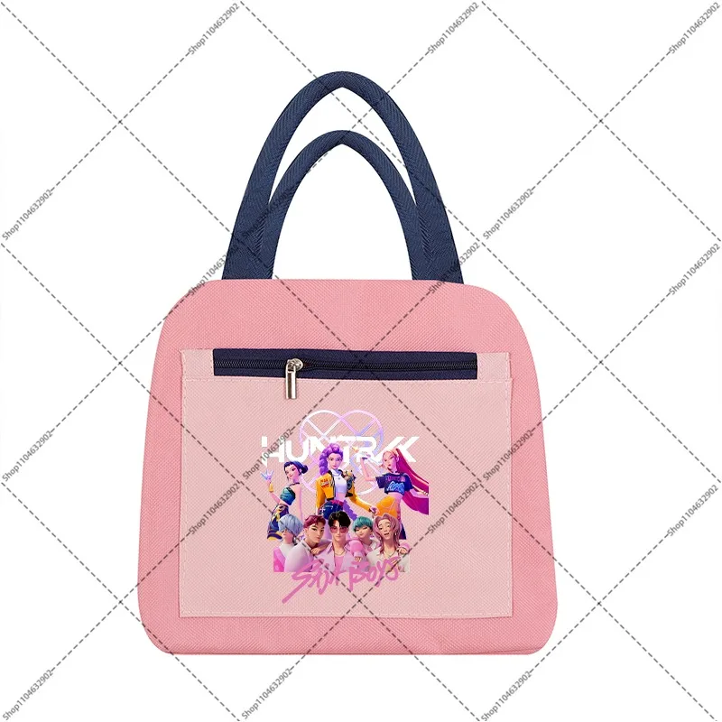 Tas Makan Siang Kpop Demon Hunters untuk Wanita Tas Pendingin Rumi Mira Zoey Tas Makan Siang Portabel Anak Laki-laki Perempuan Tas Tangan Fashion Kantor Sekolah