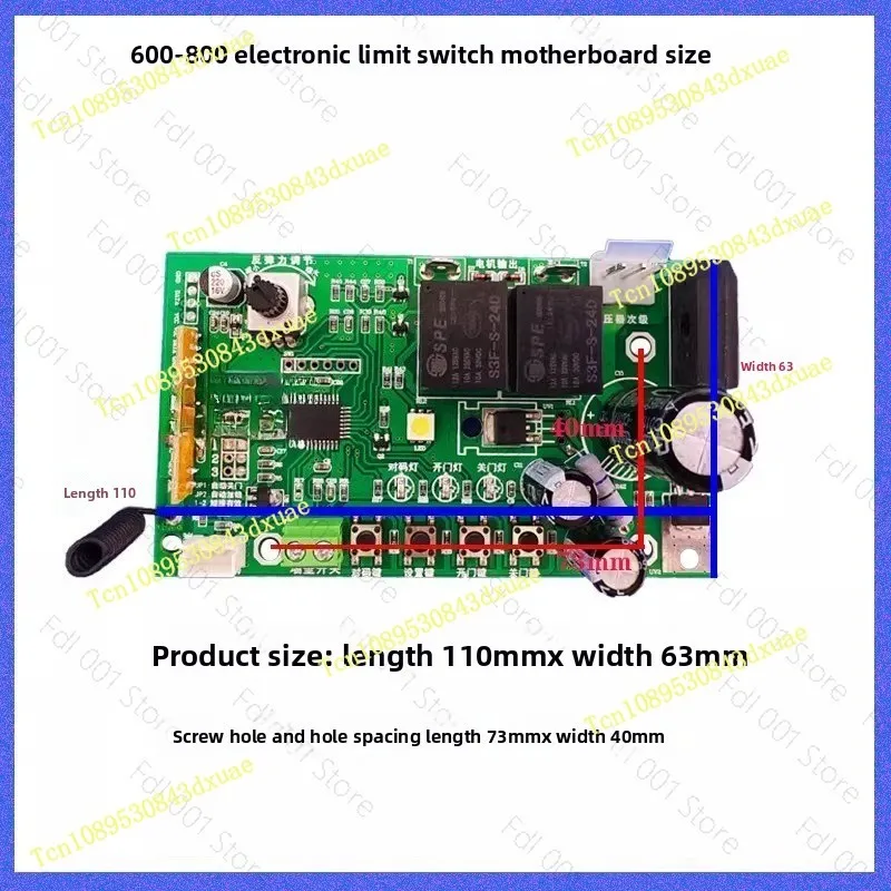 General electronic limit garage door main board flap door motor control board, limit garage door receiving board