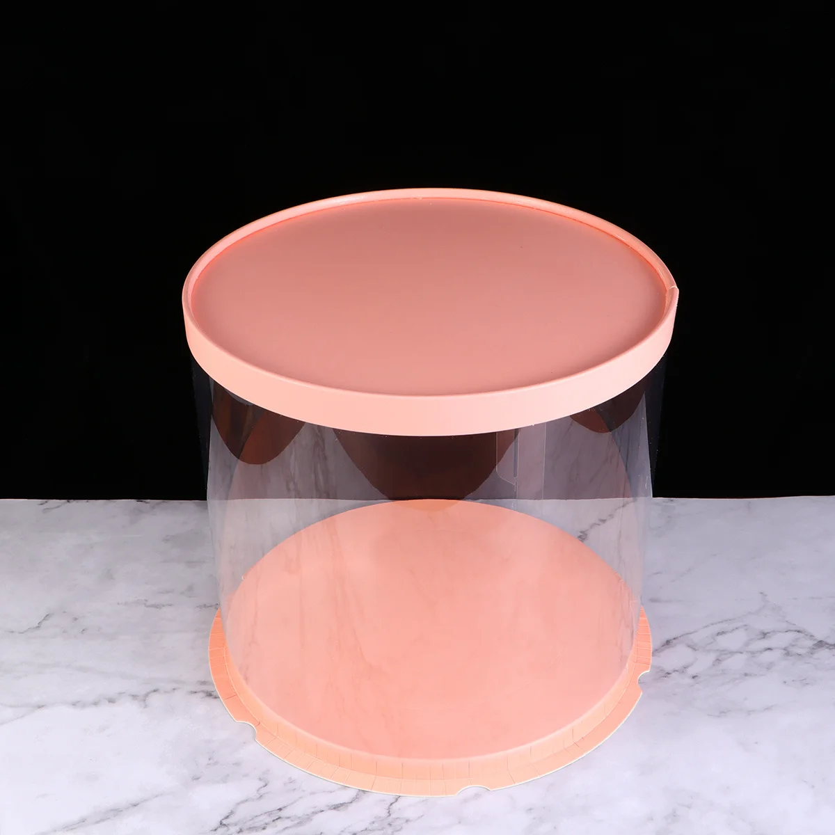 

Cake Packaging Boxes 8Inch Pink Double Layer Transparent Cake Box For Bakery Dessert Gift Food Crisper Organizer Party