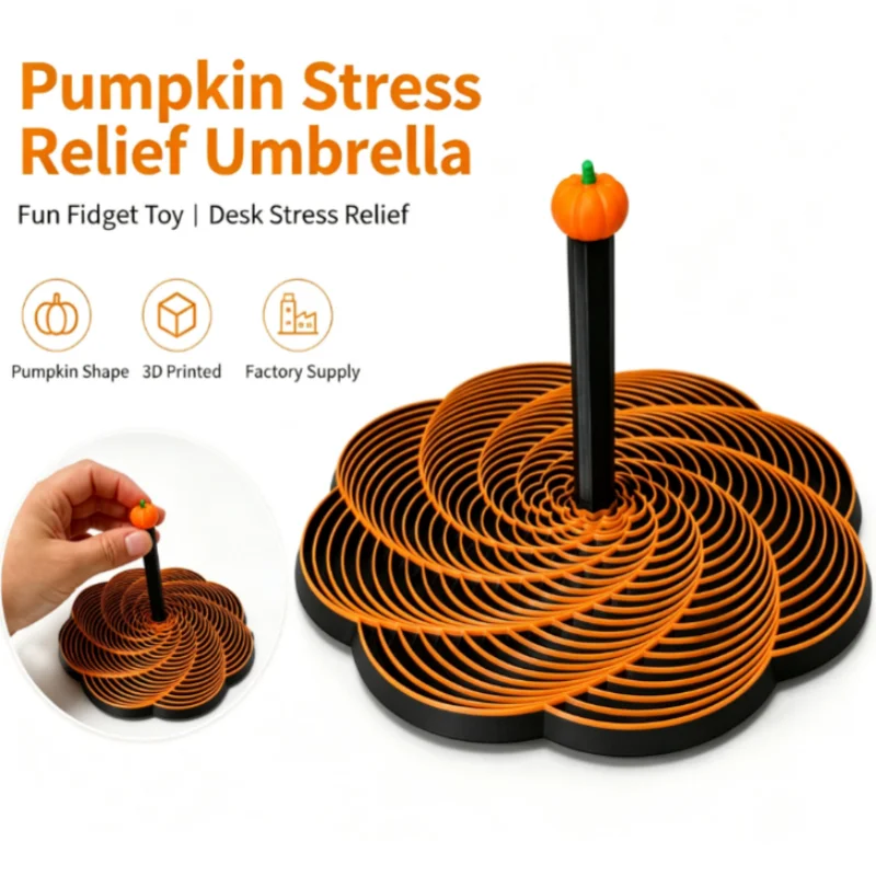 PLA Expanded Sensory Fidget Star 3D Printed Whirling Spiral Fractal Fidget Hexagon Stress Relief With Easy-grip Handles