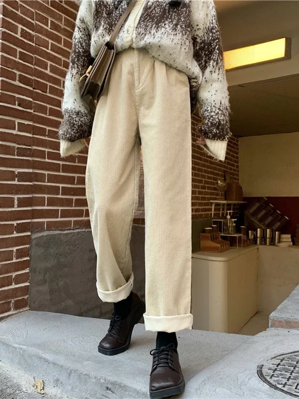 レディースミッドウエストストレートレッグカジュアルパンツ快適なストレートカットロングパンツ女性用サマーシーズンlウエスト