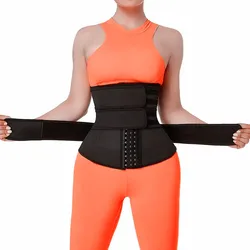 True Size Slimming Body Shaper Waist Trainer Women 3 row-hook 3 belt Weight Loss Strap Shapewear Tummy Control Belt Fajas Corset