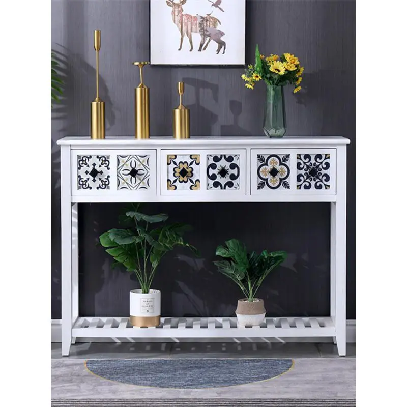 Balcony flower stand outdoor pastoral art retro old anti-corrosion, shelf