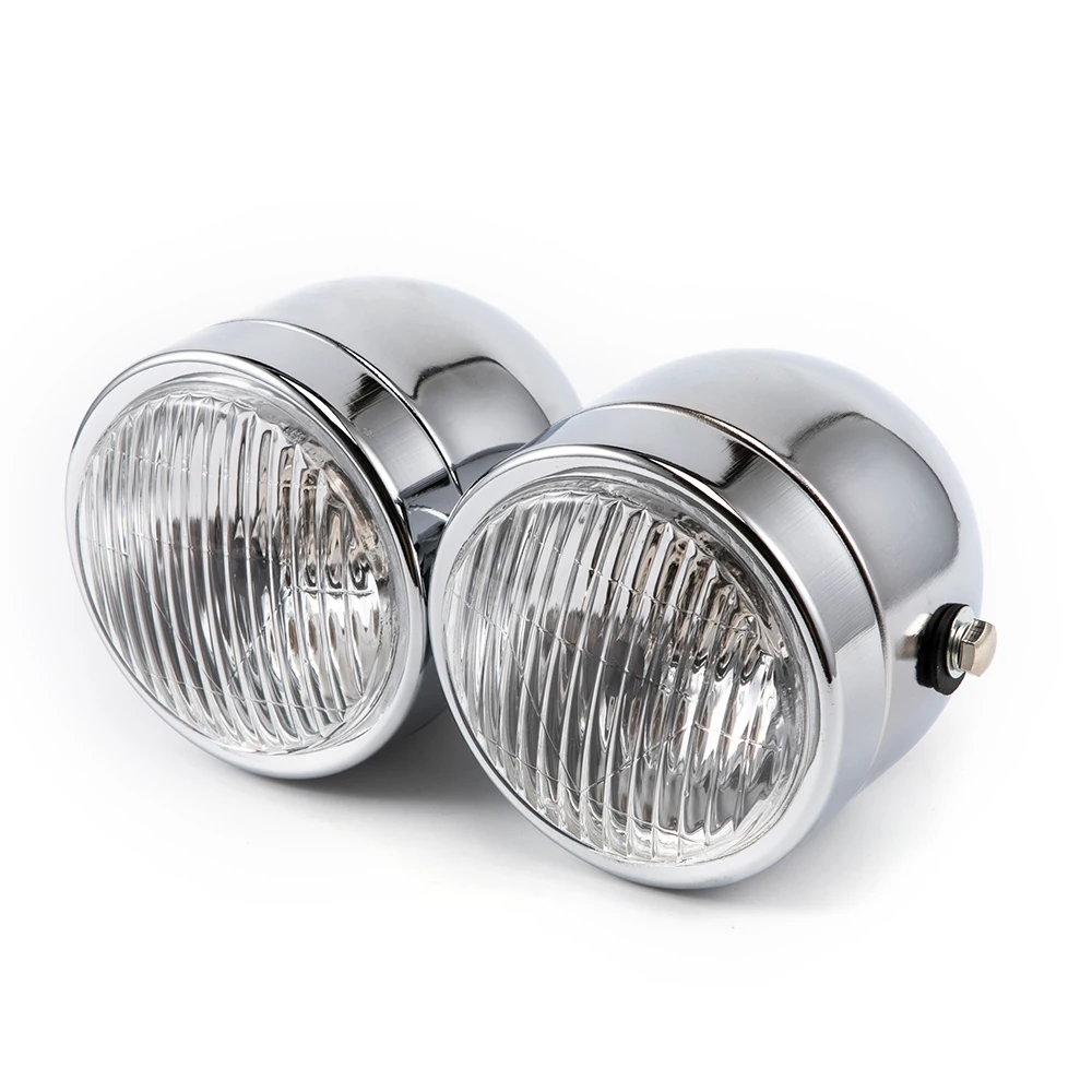 

Универсальная мотоциклетная фара 4 дюйма, двойная, круглая, голая, Dominator, налобная лампа для V-Max Vmax V Max Vmx 1200 Cafe Racer