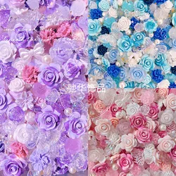 30g/pack Resin Camellia Flowers Butterfly Bow Mixed Collection Flatbacks DIY Crafts Cabochon Decorations Scrapbooking Cardmaking