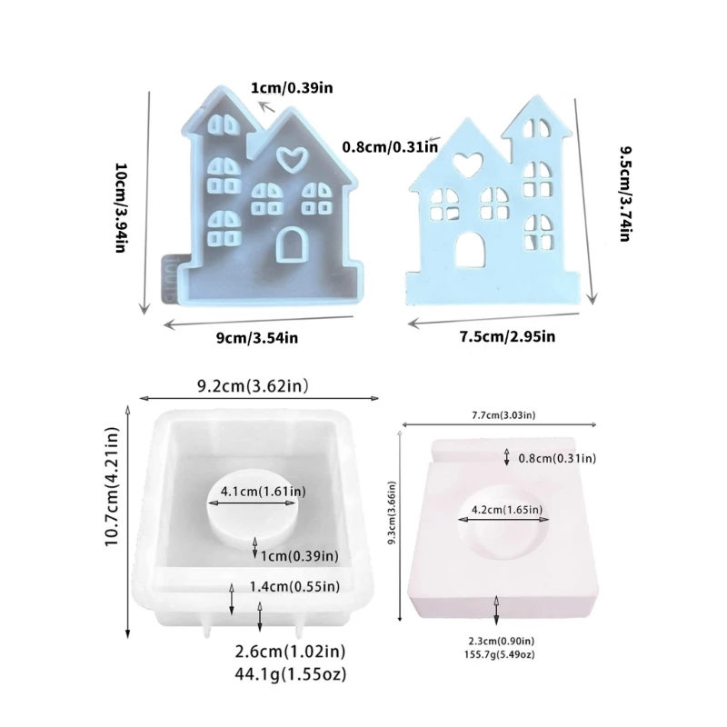 Sturdy Silicone Castles Holder Mold Set for Craft in Multiple Sizes Dropship