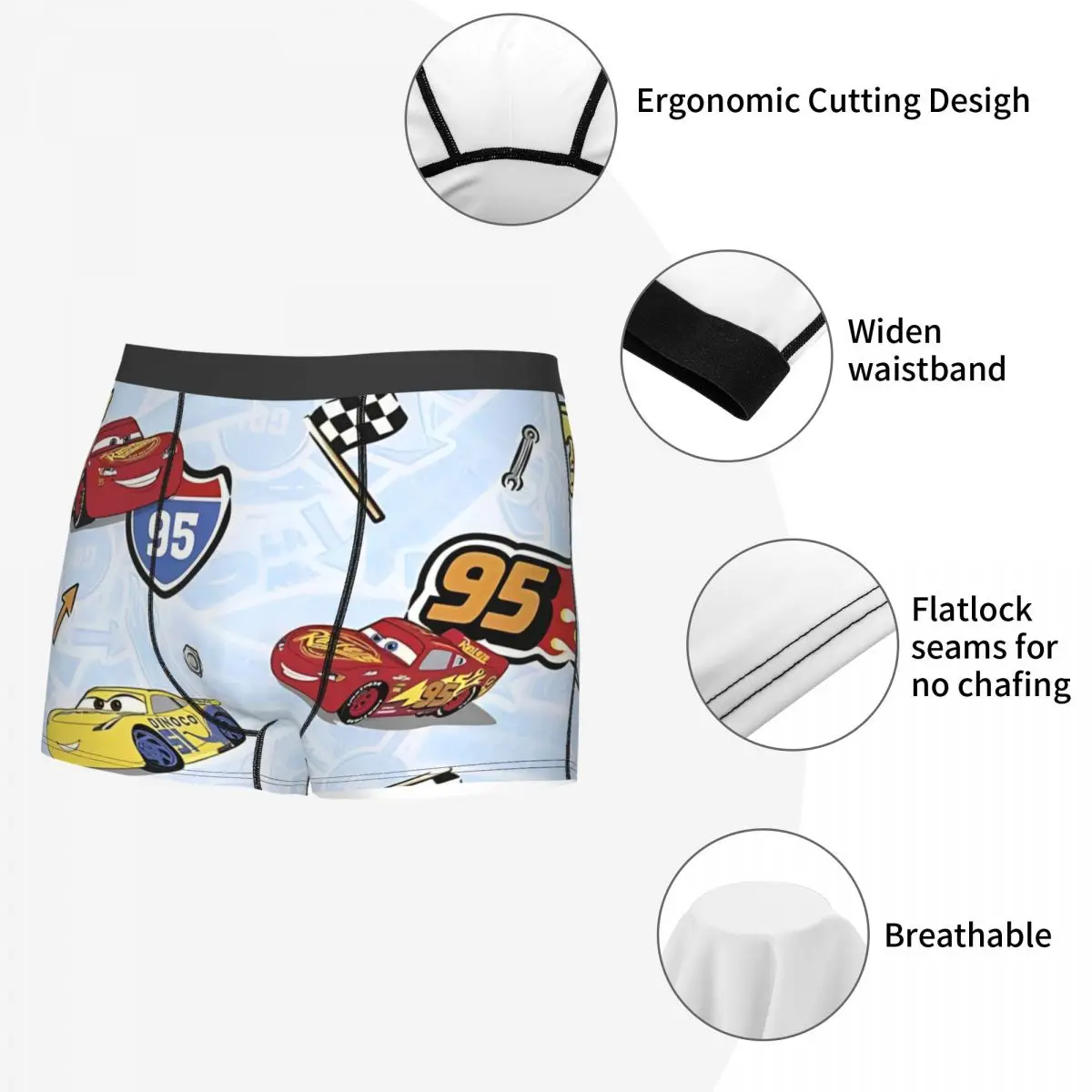 Custom Cars Lightning McQueen Boxer Merch Boxer slip novità intimo Boxer Shorts Gag Soft Quilt mutande regalo per uomo