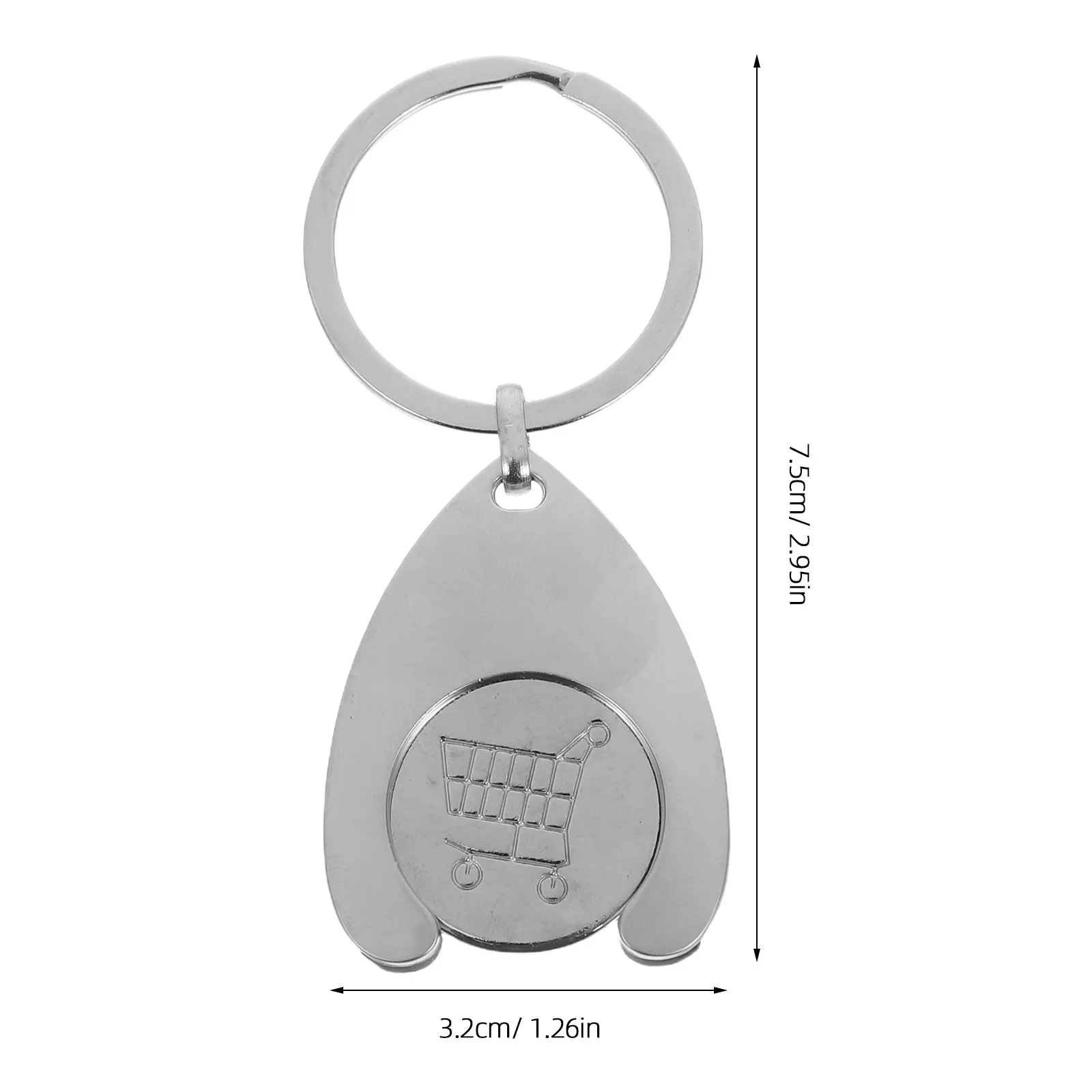 2pcs Shopping Cart Token Keychains For Grocery Trolley Keychain Cart Token Hanging Trolley Tokens Rings For Shopping Supermarket
