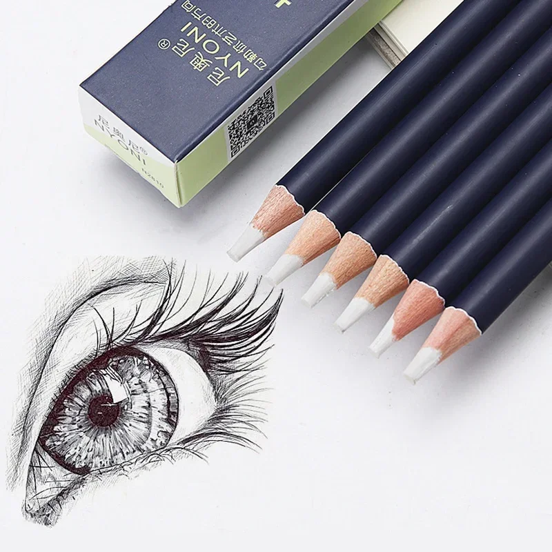 3/6pcs NYONI Creative Rubber Pen Pencil Eraser for Drawing Manga High Precision Pen Shape Erasers School Art Stationery Supply