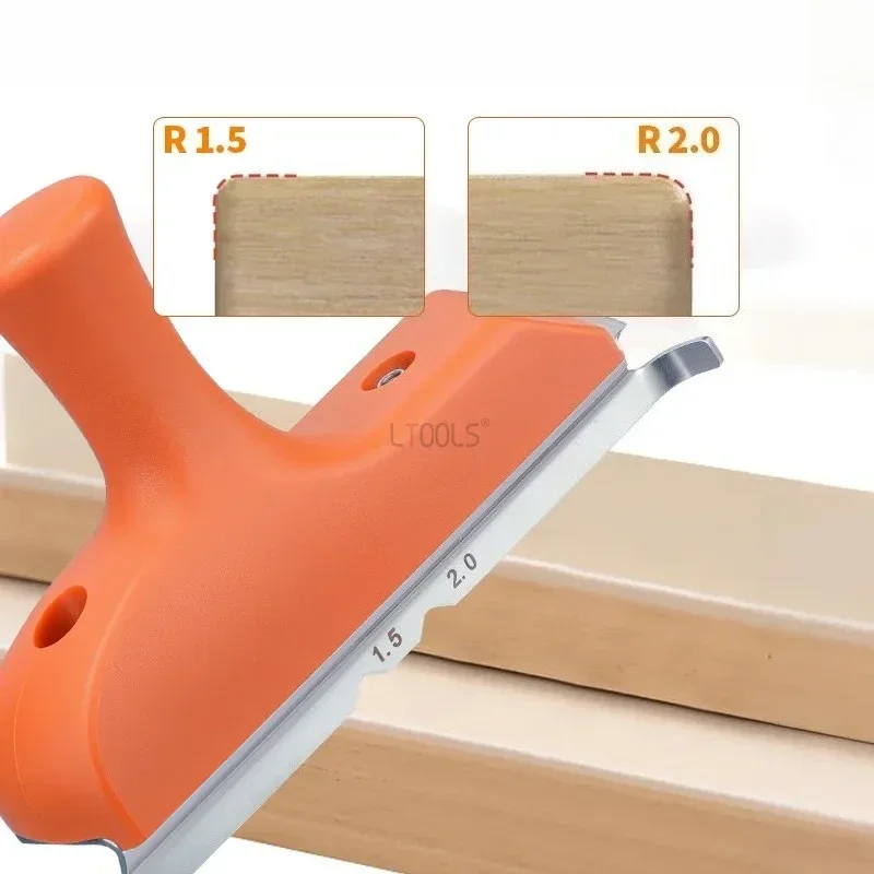 Recortador de bordes específico para carpintería, tablero Irregular, cepilladora de desbarbado recto/arco, raspador profesional de recorte de bordes R1.5/R2.0