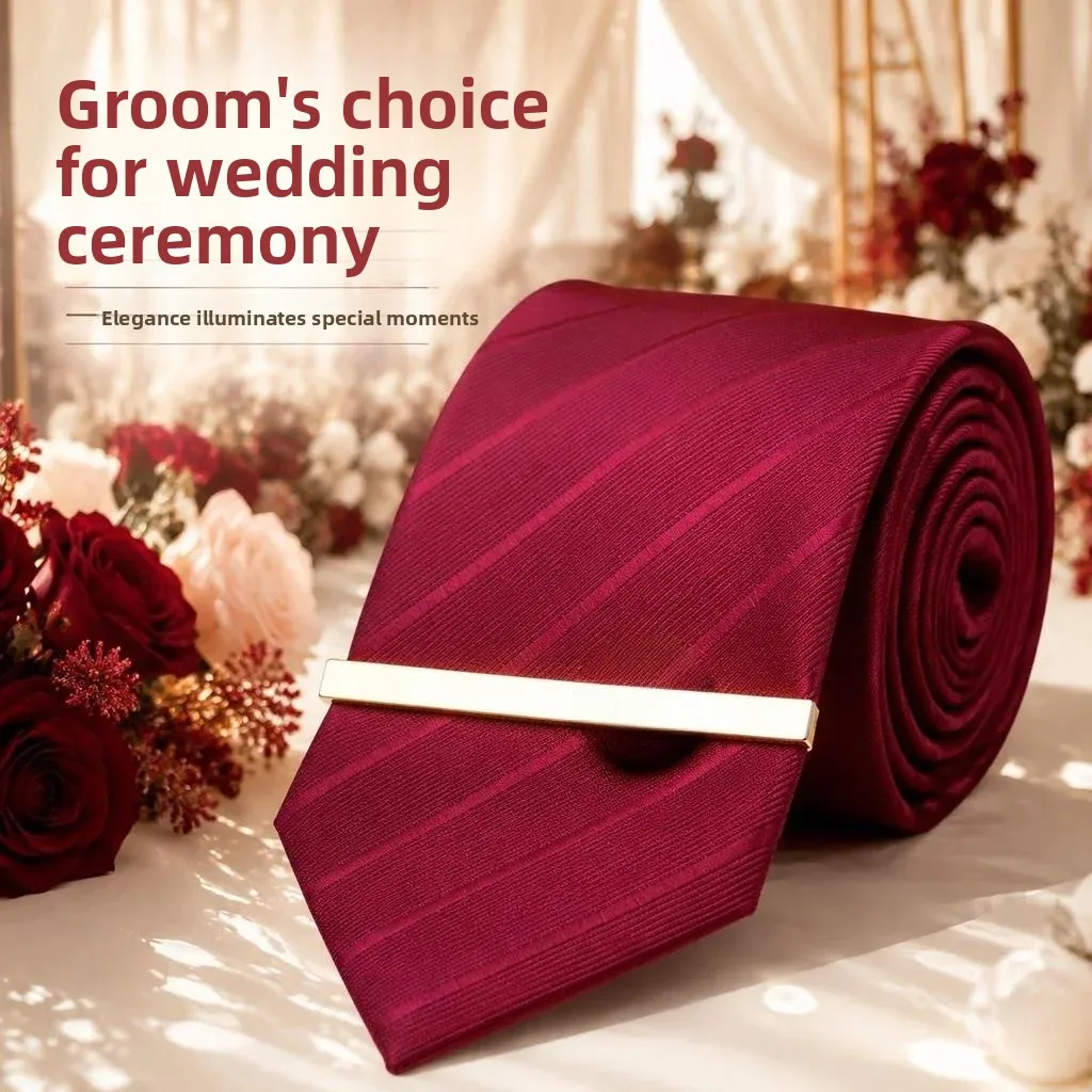 cravate-de-mariage-pour-homme-style-zippe-rouge-sans-nœud-accessoire-de-mode-decontracte-pour-costume-pour-le-marie-et-les-invites