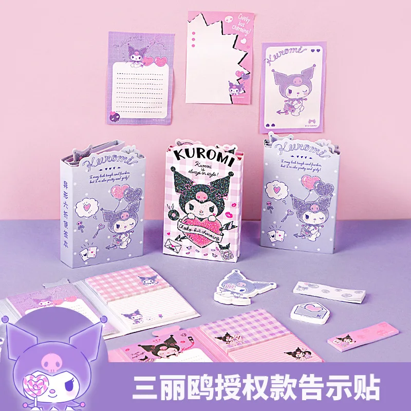 

24pcs Sanrio Sticky Note Pads Kawaii Hello Kitty My Melody Cinnamoroll Notepads Memo Message School Stationery Office Suppliess