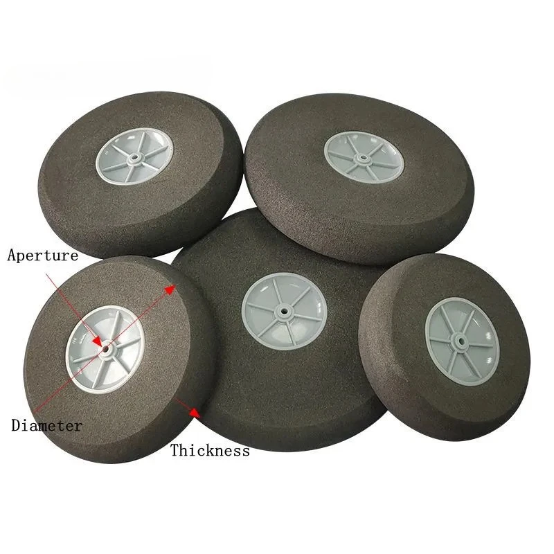 Roues d'avion modèle 25-110mm, pneus en éponge, 2 pièces/lot, train d'atterrissage de haute qualité pour avion RC, pièces de rechange en mousse durables