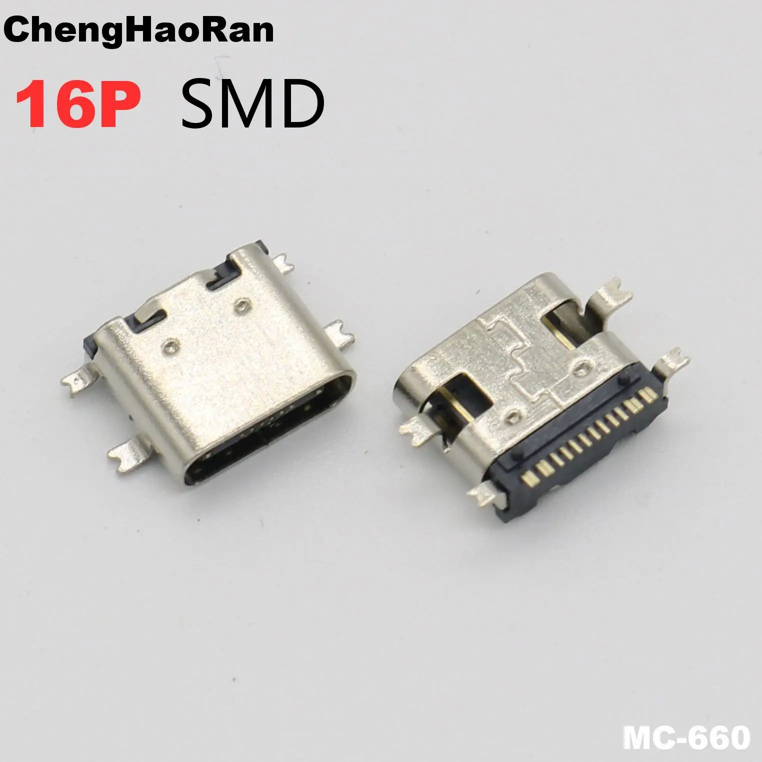 1pcs 16P SMT Socket Connector Micro USB Type C 3.1 Female SMD DIP For Test PCB Board Design DIY High Current Charging 16Pin