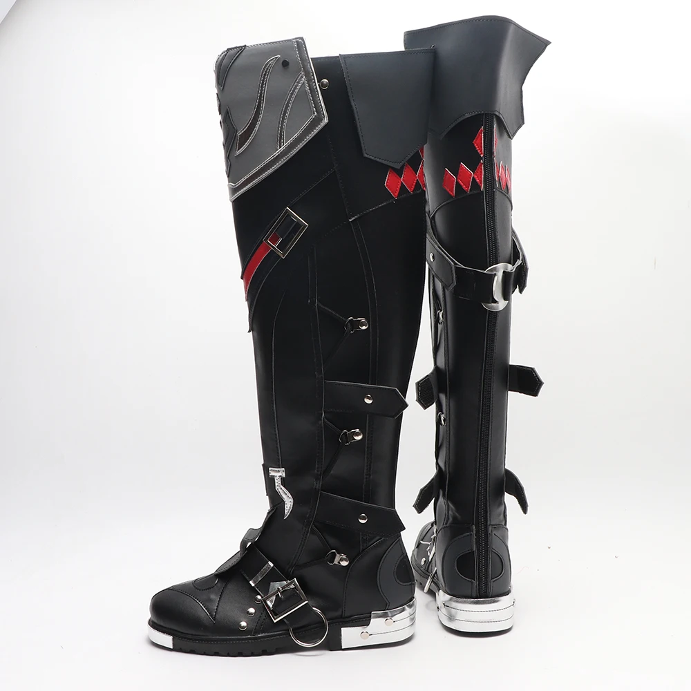 Genshin Impact Wriothesley Cosplay bottes chaussures Cosplay Anime Style chinois Halloween Costumes hommes jeu