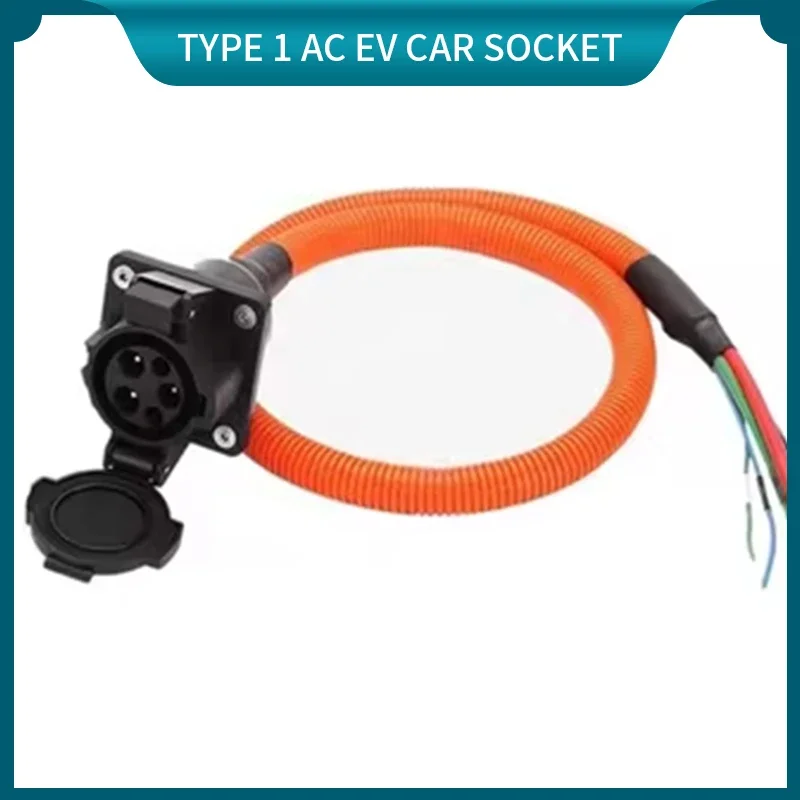 EVONIC Type 1 Connector Waterproof 16A 32A SAE J1772 Type 1 AC Electric Vehicle Charging EV Socket with 0.5M/1M Cable EVSE