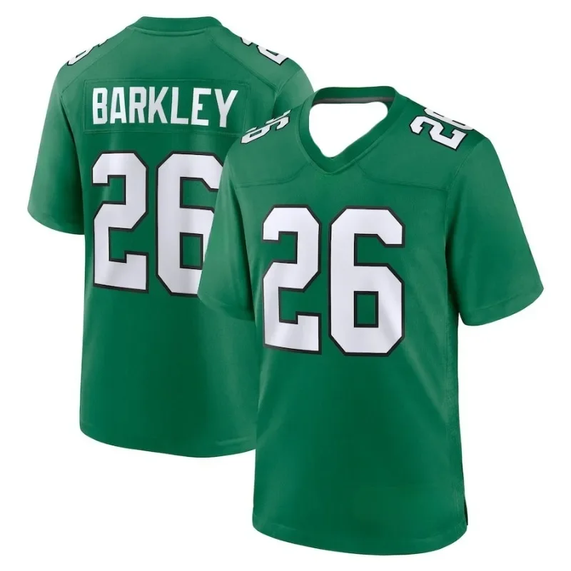 2024 American Short Sleeved Men Summer New Quick Drying Breathable Saquon Barkley Philadelphia Rugby T-shirt Sports Jersey