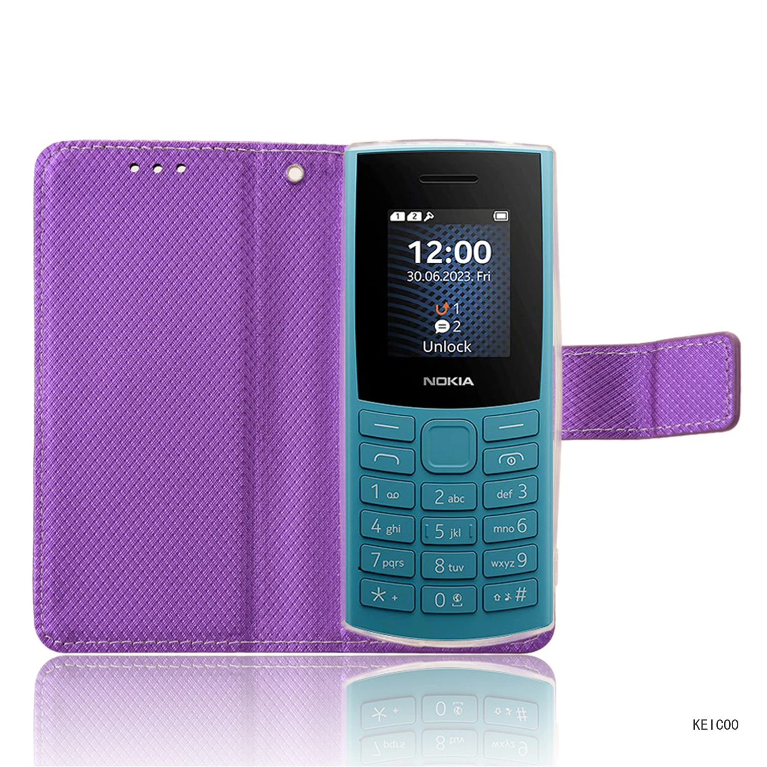 Diamond Pattern Leather Cover For Nokia C210 C110 C300 105 4G 2G 2023 TA-1393 Fashion Solid Color Housing Simplicity Shell Etui