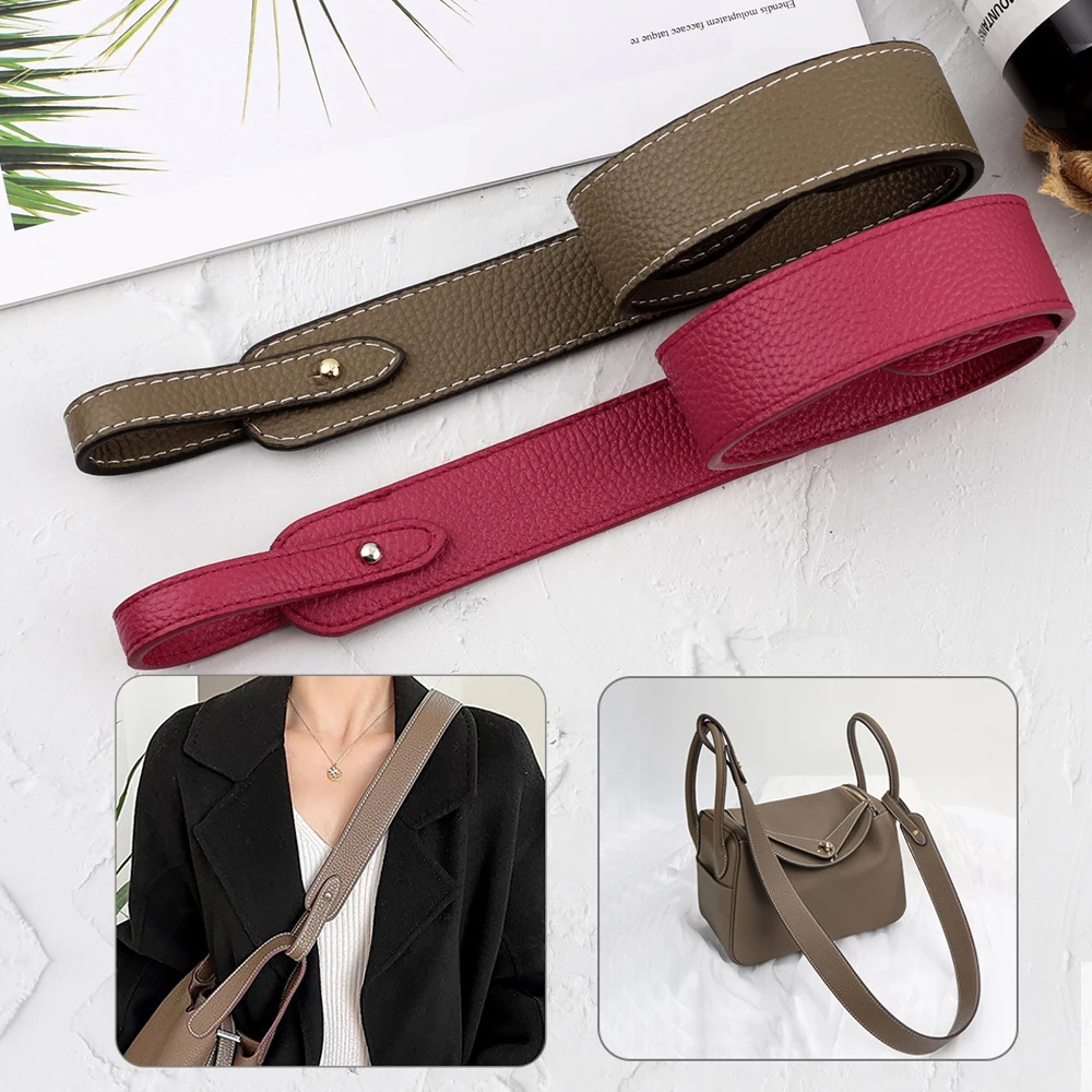 Customized Cow Leather Bag Straps for Bag Women Handbag Handle Wide Belt Shoulder Crossbody Genuine Leather Replacement Strap