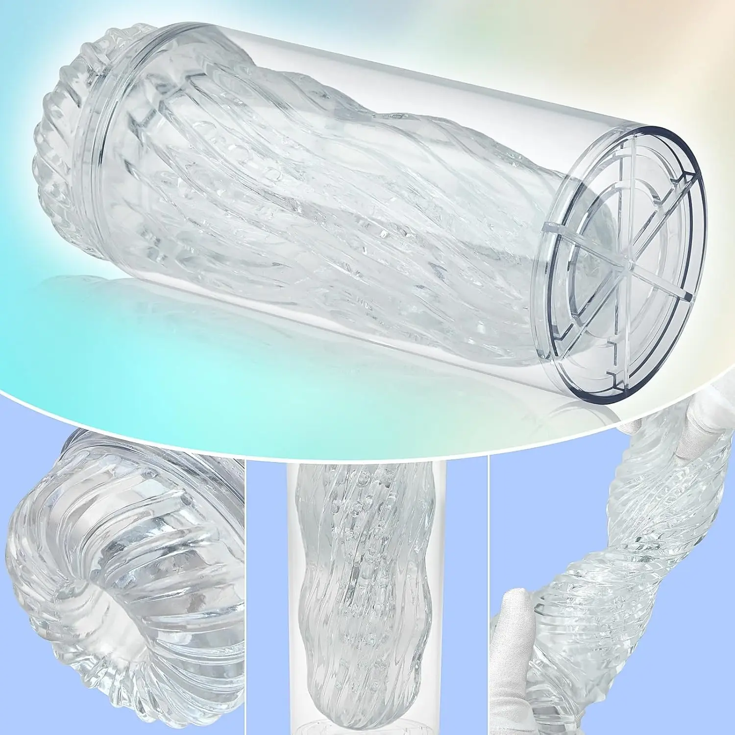 FST 6.77in TPE ذكر الاستمناء ثلاثية الأبعاد واقعية محكم دوامة نفق جيب الهرات ، قابلة لإعادة الاستخدام المحمولة الاستمناء كم لينة B #5