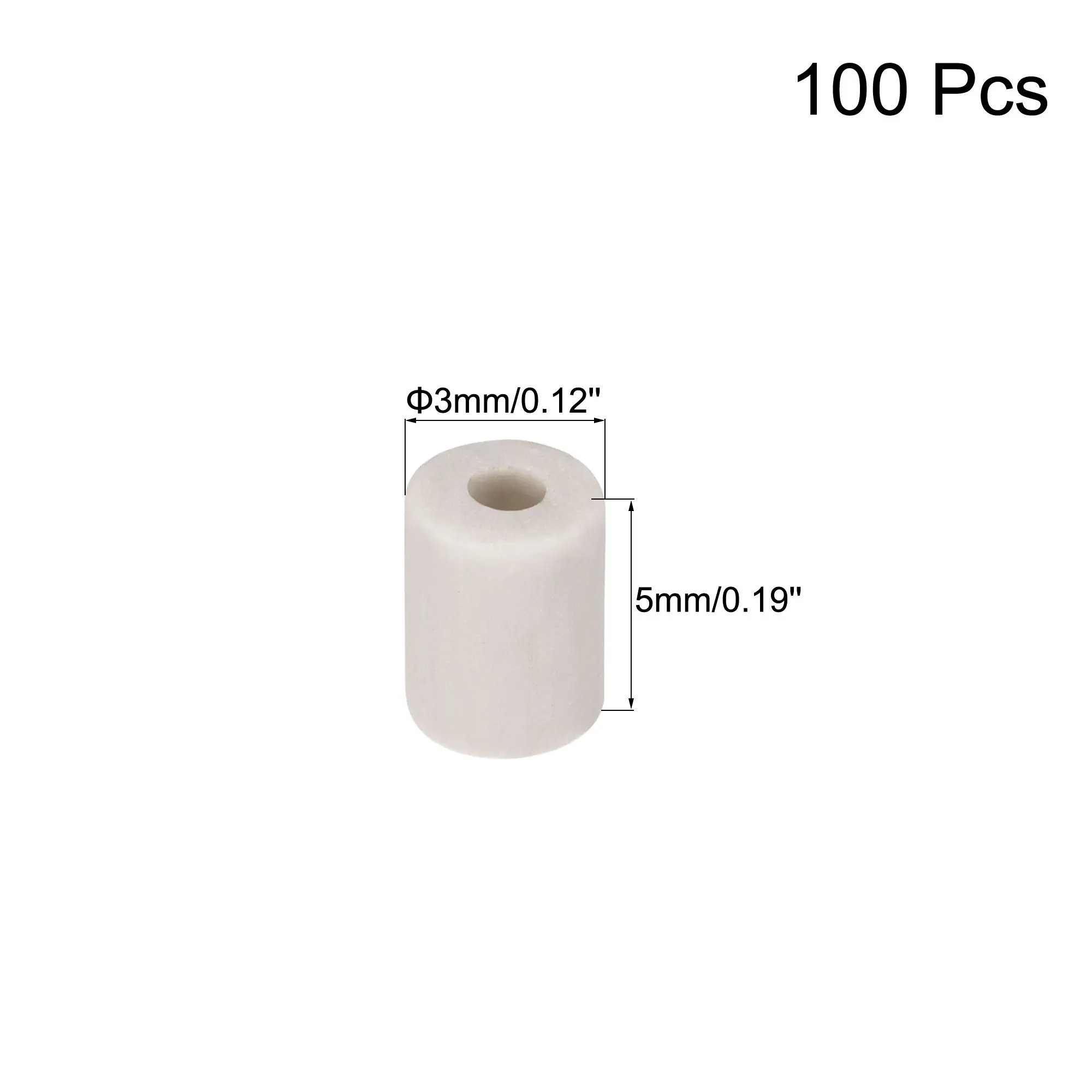 50/100 Chiếc 1Mm Ống Gốm Cách Điện Điện Tử Bó Dây Cách Nhiệt Bảo Vệ Đơn Cấu Tạo Cách Điện Ống