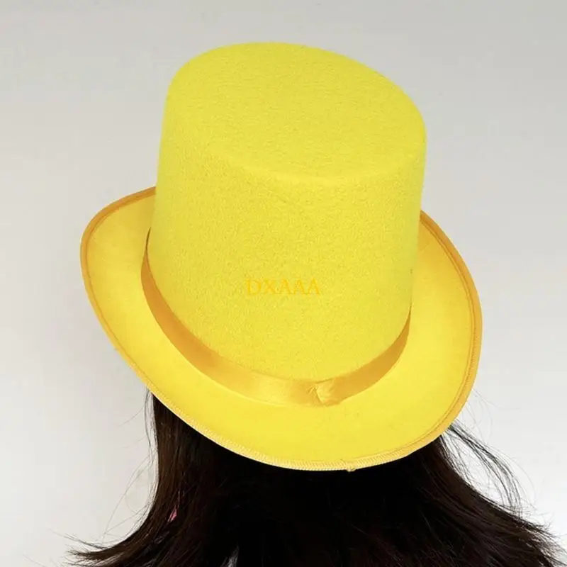 

DXAA Universal Hat for Gentlemen Magicians Carnivals Hat Thicken Flat Top Hat for Gentlemen Casual Gathering