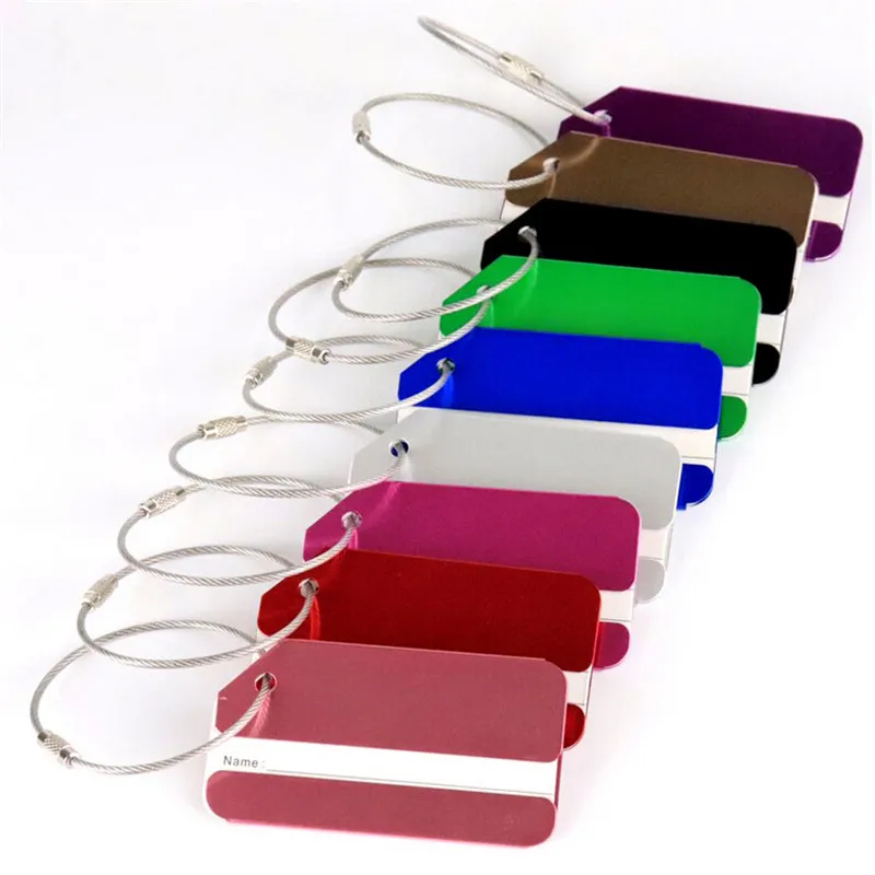 

New Baggage Suitcase Backpack Luggage Tags Name Label Holder for Women Men Aluminium Alloy Travel Accessories