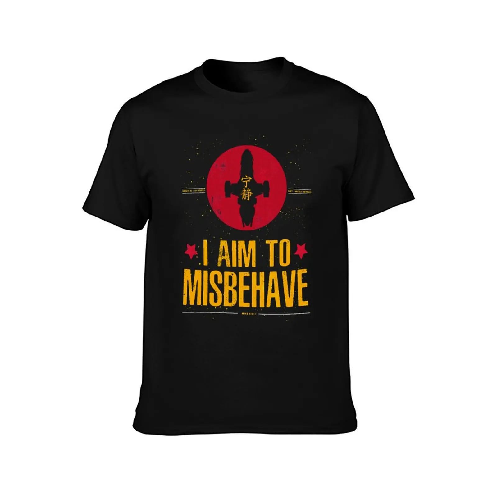 I Aim To Misbehave T-Shirt men t shirt cotton 100% T-Shirt