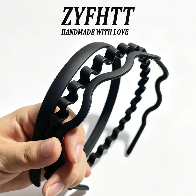 3 Stück ZYFHTT Einfaches Acryl-Stirnband für Frauen, elegantes Haarband zum Waschen des Gesichts, modisches Haarband für Mädchen, Haar-Accessoires – Detail 8