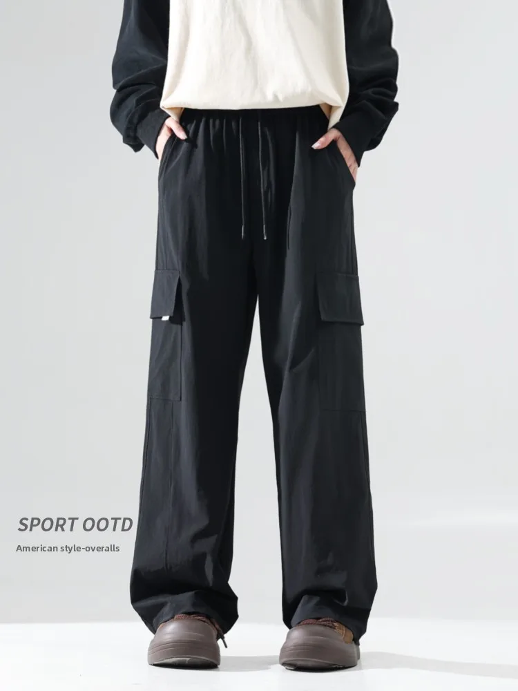 

Модные брюки для спецодежды, прямые спортивные брюки для мужчин и женщин, свободная посадка, американская осенняя коллекция в стиле ретро