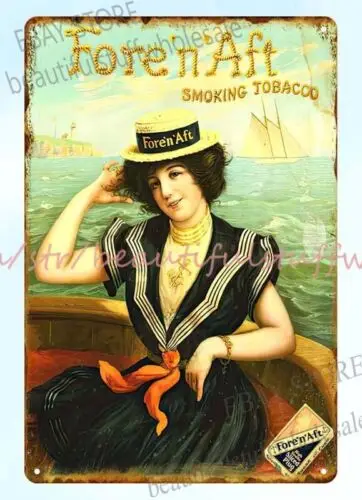 dining room wall decor Fore'n'Aft Smoking Tobacco cigarette metal tin sign