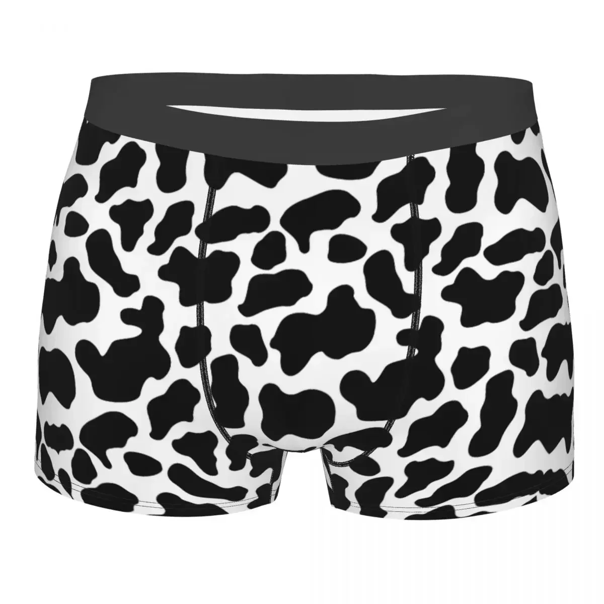 Custom Cowboy Cow Pattern Boxer Shorts For Homme 3D Print Animal Fur Skin Texture Underwear Panties Briefs Breathable Underpants