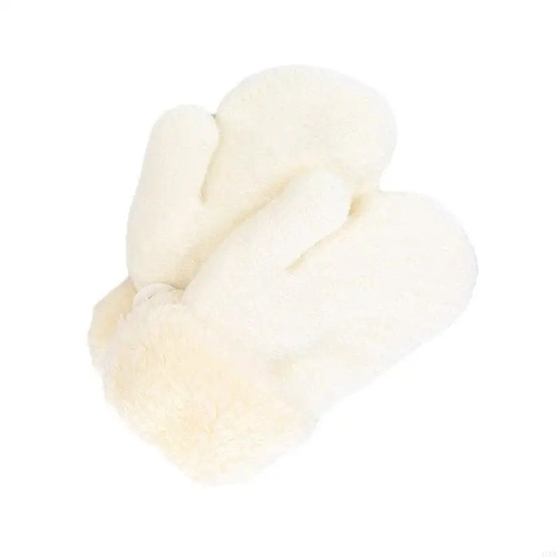 1 Pair Winter Thick Plush Gloves for Children Aged 0-3 Years Baby Child Hand Warmer Jacquard Color Warm Mittens