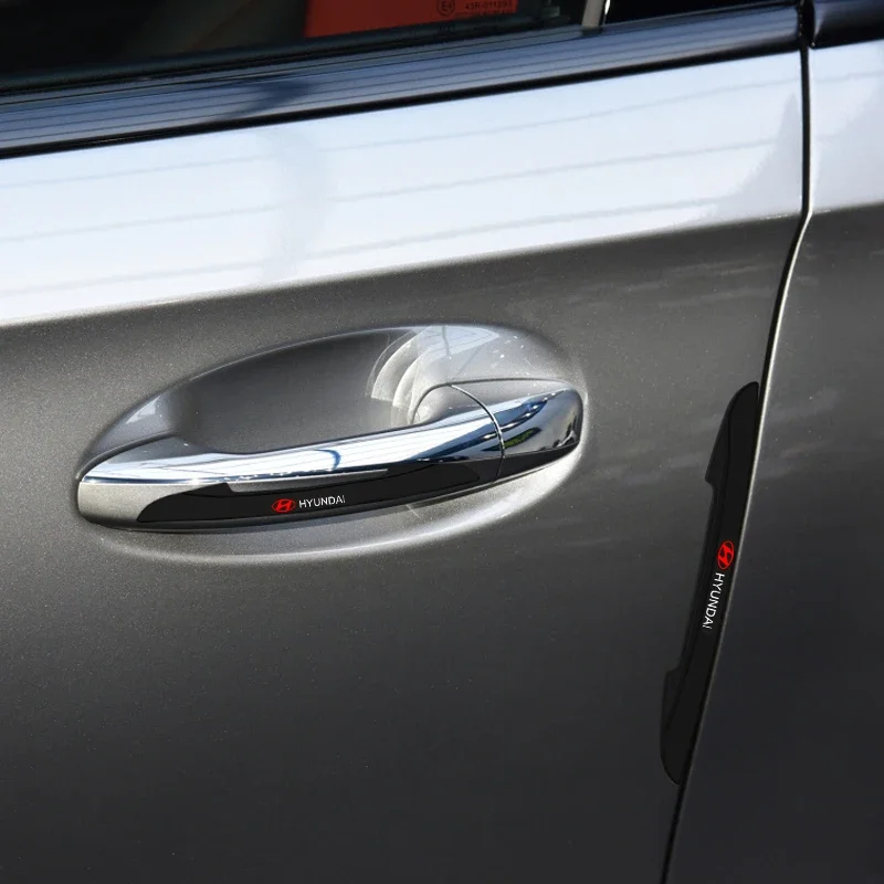 4 قطعة حافة باب السيارة المضادة للتصادم بار ملصقات سيليكون حماية قطاع لشركة هيونداي I30 فيلوستر كونا I10 I35 إلنترا سانتا في