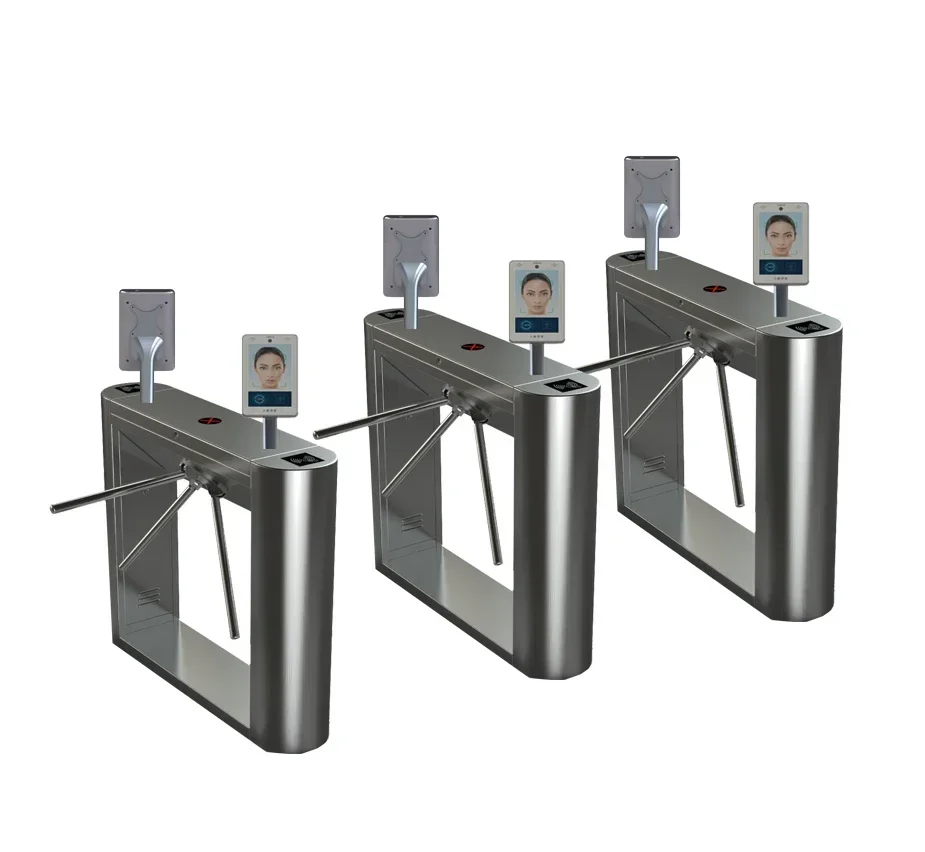

High Quality IC Card/Face Recognition Terminal System And Turnstile RFID Card Reader Security Vertical Tripod Gate