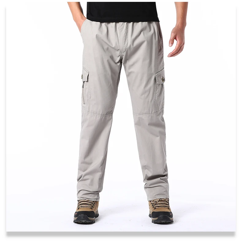 Plus Größe männer Cargo Hosen Casual Lose Multi Tasche Hohe Qualität Baumwolle Hosen Lange Hosen Herren Jogger Hosen 5XL 6XL – Detail 5