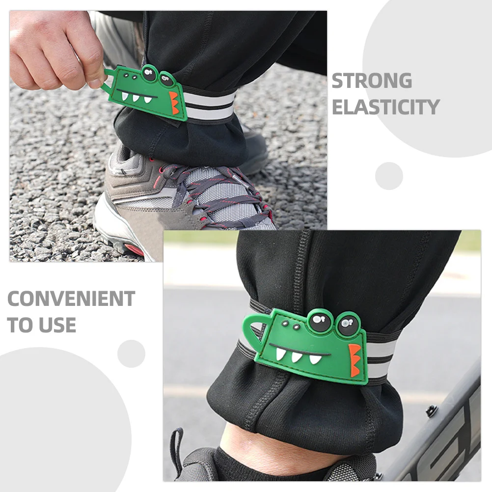 

1Pair Reflective Leg Garters High Elastic Band Cycling Accessory Boot Straps Non-Slip Practical Design Navy Suitable Durable
