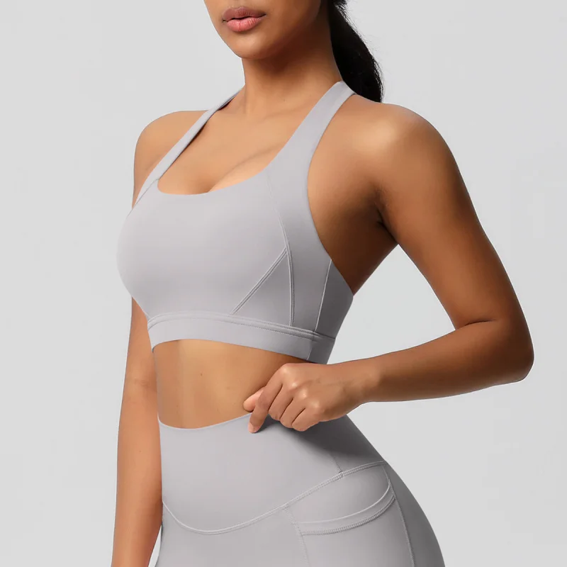 جديد ملابس نشطة مخصصة عالية دعم الجري رياضة اليوغا الصدرية المرأة عبر الجمال الظهر الرياضة حمالات الصدر للنساء #6