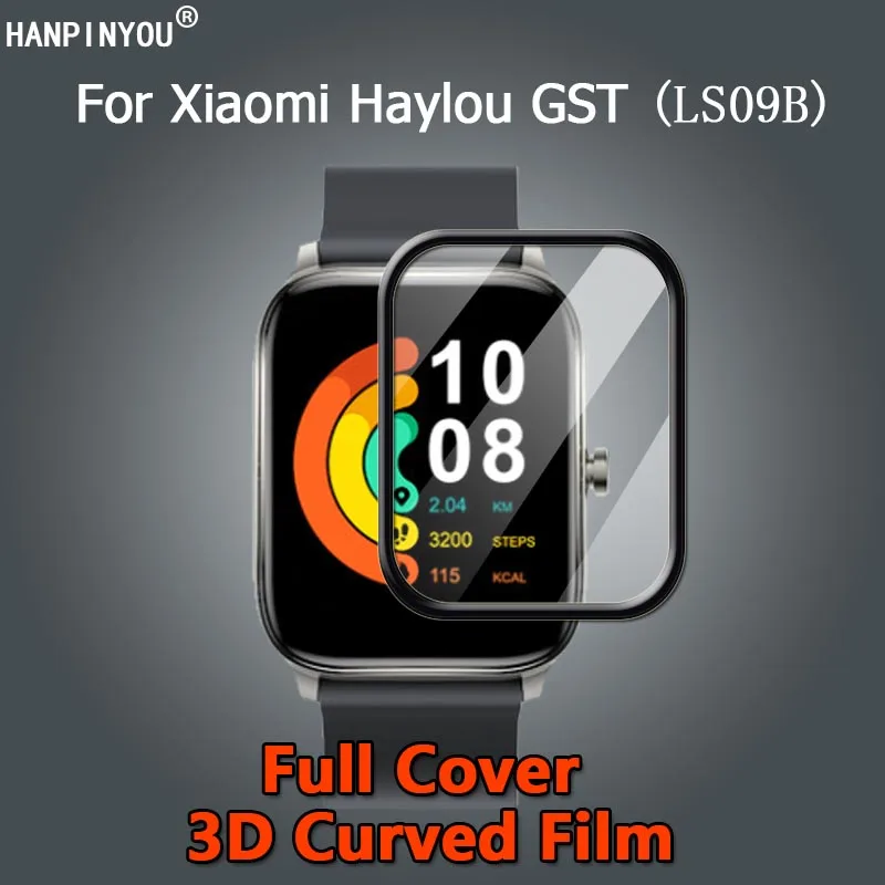 For Xiaomi Haylou RS4 LS12 GST LS09B GS LS09A Lite LS13 Full Cover 3D Curved Plating Soft PMMA Film Screen Protector -Not Glass